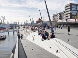 Niederhafen River Promenade in Hamburg by Zaha Hadid Architects | Photo by Piet Niemann