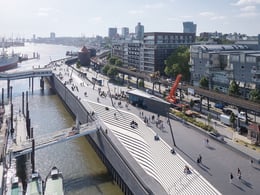 Niederhafen River Promenade in Hamburg by Zaha Hadid Architects | Photograph by Piet Niemann