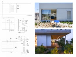 external custom made sliding aluminium panels detail | christos pavlou architecture