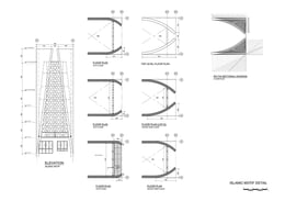 The Detail of folding crown with different dimensions and curvature at every sectional plane. | Architects 61