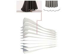Fluidity of the praying robe inspired the design of curvy copings wrapping around the building. | Architects 61 & Google