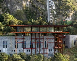 Front View of Liquor Tasting Pavilion | Arch-Exist