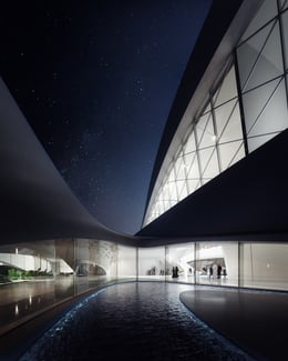 Render of BEEAH Headquarters by Zaha Hadid Architects | Render by MIR