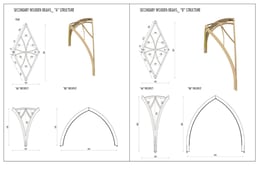 Executive drawings of wooden structure | Courtesy of Laboratorio Architettura Semerano