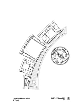 Conference hall 3F plan | ©KRIS YAO｜ARTECH
