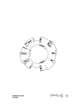 Exhibition center 2F plan | ©KRIS YAO｜ARTECH