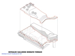 Revealed galleries beneath terrace | Morphosis Architects