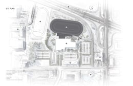 Site plan of Centre de glaces Intact Assurance, Sainte-Foy area, Québec city, Canada | Lemay