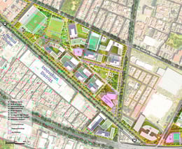 The urban design framework opens up to the surrounding neighborhoods, promoting wellness, engagement and social integration, while ensuring new development is fully accessible and welcoming to the community. | Sasaki
