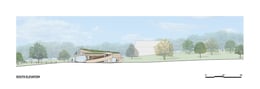 South elevation looking north to the historic stone barn | ikon.5 architects