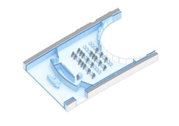 Axonometric view of Mezzanine (usage 01) | h2o architectes