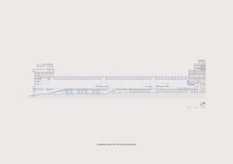 Longitudinal section of the 150-metre Davioud Gallery | h2o architectes