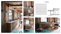 Sketches and photos living room cupboard | Courtesy of Icona Architetti Associati & Paolo Riolzi