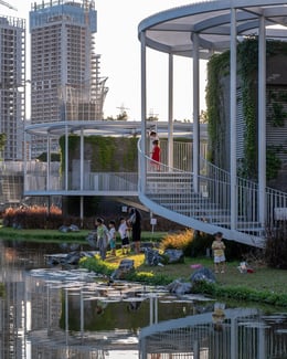 Vent Shaf surrounded by Waterscape | Photographer: Zhang Chao