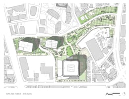 Site plan of Azabudai Hills | Pelli Clarke & Partners
