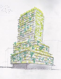 Wonderwoods Vertical Forest (plot A)  - sketch | Stefano Boeri Architetti
