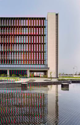 The campus supports low-energy cooling, intelligent building automation, effective rainwater harvesting, and the complete recycling of wastewater | Barani P Karthik, Morphogenesis