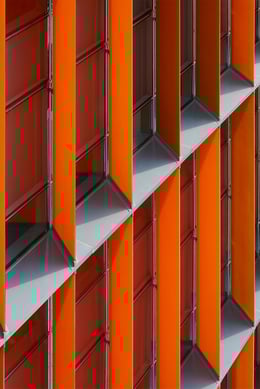 Complementing the building's form, these facade fins at varying angles reduce heat gain | Paul Raftery