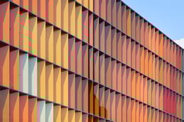 The façade design is inspired by the seven swaras (Indian classical music notes) and tiger's skin grooves | Paul Raftery