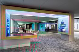 This innovative, touchless exhibit utilizes motion-sensing technology to guide guests through a dynamic menu of information, highlighting the Port of Long Beach's global and local impact for a truly immersive experience. | Paul Vu
