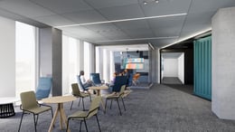 Huddle Room View 1 | DyeLot Interiors