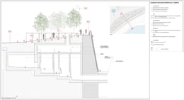 Piazza Pia - Gradonata Tevere -Sezioni di dettaglio | Team Via Ingegneria
