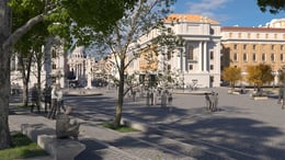 Piazza Pia - Rendering di progetto - verso via della Conciliazione | Dott.Arch Elio Viet Carradori