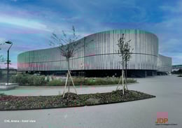 Frontal view with visible entrance gates | JDParchitects