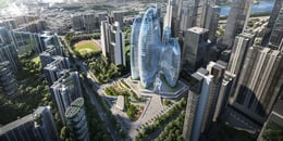 La nuova sede di Oppo. Un complesso "verde" con 4 torri e spazi pubblici a Shenzhen