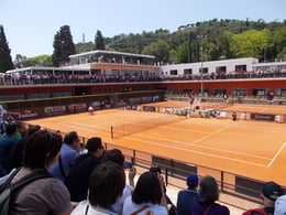 Tennis courts at Foro Italico | Photo by Itto Ogami / Wikimedia Commons, License CC Attribution-ShareAlike 3.0 Unported (CC BY-SA 3.0)