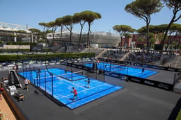 Foro Italico - Allestimento padel | © Federazione Italiana Tennis, courtesy of Federazione Italiana Tennis