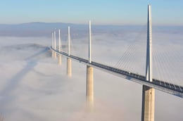 Millau Viaduct, Foster + Partners | ©Daniel Jamme, Eiffage, courtesy of Centre Pompidou