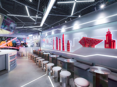 DQ Designer Toys Store in Shanghai, a galactic city within a city