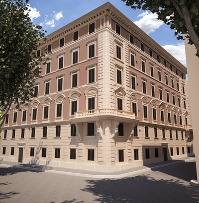 Via Carlo Felice 69 residences modernize a late-19th century palazzo in Rome's historical San Giovanni neighborhood