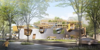 Sanliting Kindergarten, a linking space that connects people and spaces