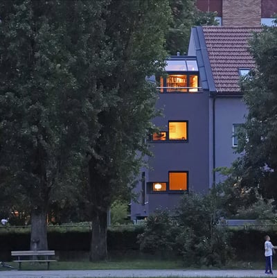 The Narrowest House in Zagreb, a home for an art critic in Croatia