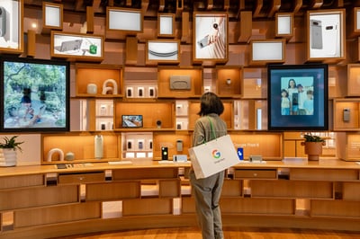 The Google Store Flagship, a space of tactility, human comfort, and sustainability