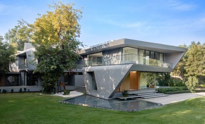 NINE X NINE in Gandhinagar, India, a house designed around the trees