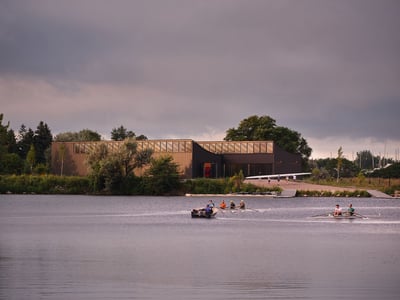 The Upper Canada College Rowing Facility blends dramatic views of Toronto with surrounding pastoral lakefront