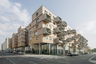 Seestadt Aspern, ponti, cubi a sbalzo e un canyon