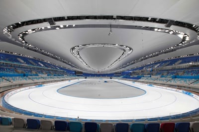 Olimpiadi invernali: dentro l'Ice Ribbon, la pista ovale per il pattinaggio di velocità