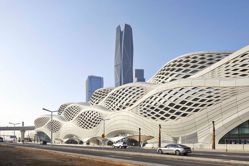 King Abdullah Financial District Metro Station in Riyad