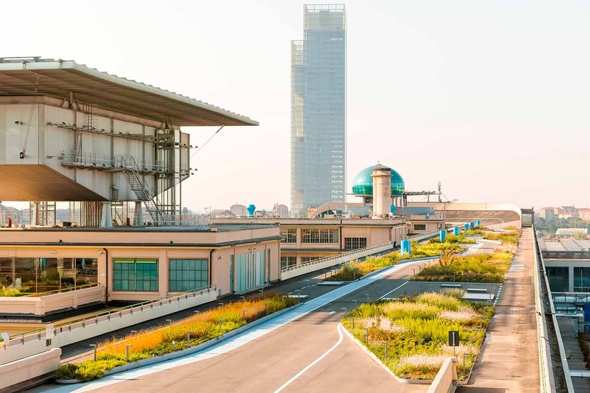 Europe’s largest roof garden on top of lingotto, Turin