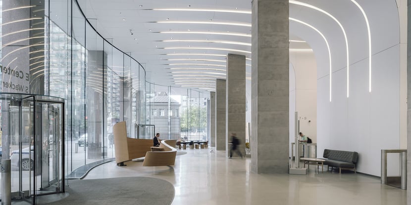 Chicago Mercantile Exchange Center: Transforming a lobby with Krion®