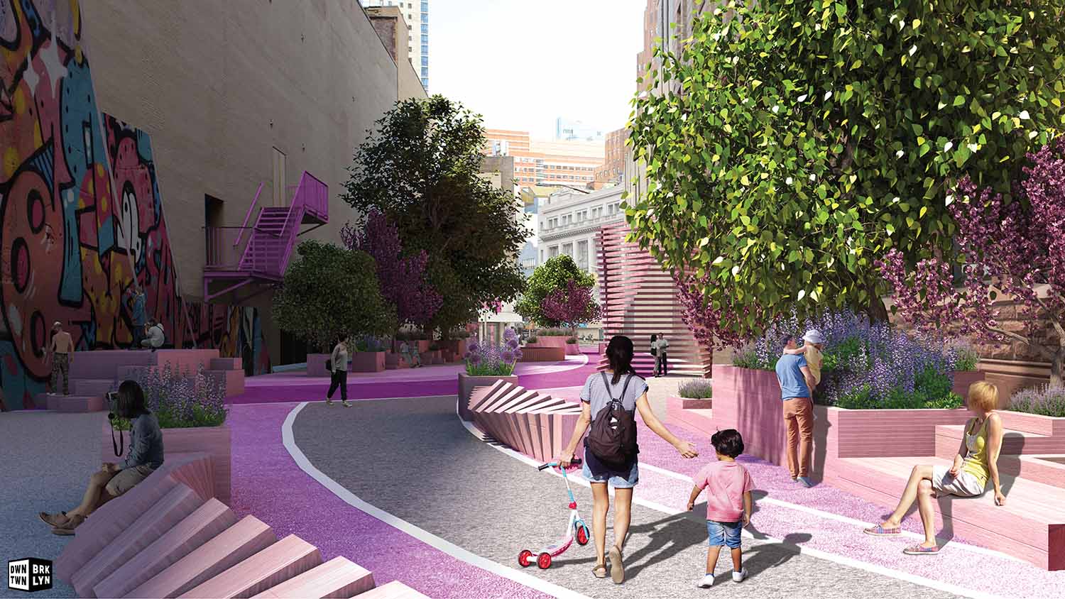Downtown Brooklyn Public Realm Action Plan - BIG and WXY Courtesy of BIG - Bjarke Ingels Group