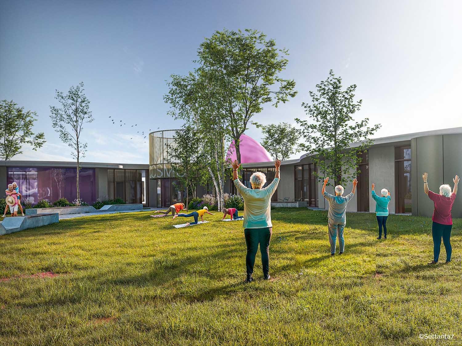 Cosmo, il Senior Residence del futuro Rendering by and courtesy of Settanta7